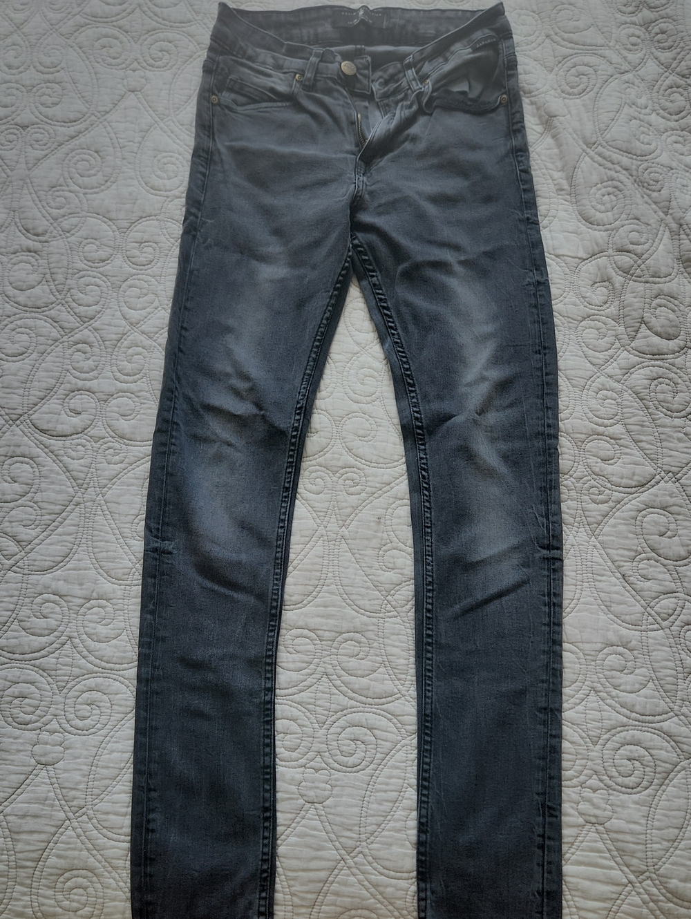 Men's Zara Charcoal Gray Skinny Jeans